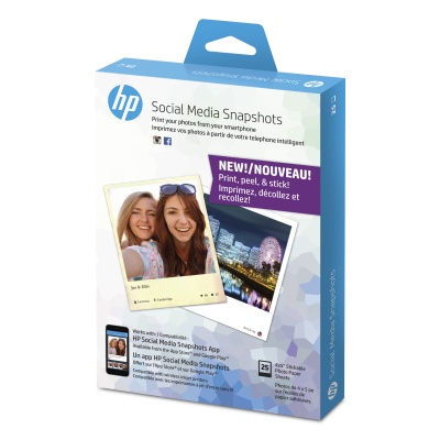 Samolepiaci fotopapier HP Social Media Snapshots - 25 listov 10x13 cm (W2G60A)