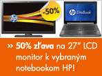 50% z�ava na 27� LCD monitor k vybran�m notebookom HP!
