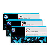 Atramentová náplň HP 771C - chromatická červená, trojbalenie (B6Y32A)
