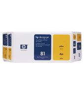 Atramentová náplň + tlačová hlava HP 81 - žltá (C4993A)