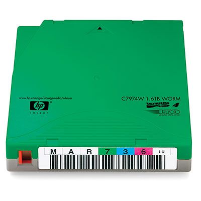 HP LTO4 Ultrium 1,6 TB WORM, vlastné štítky, balenie 20 ks (C7974WL)