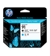 Tlačová hlava HP 91 - matná čierna a azúrová (C9460A)