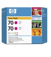 Atramentová náplň HP 70 - purpurová, dvojbalenie (CB344A)