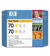 Atramentová náplň HP 70 - žltá, dvojbalenie (CB345A)