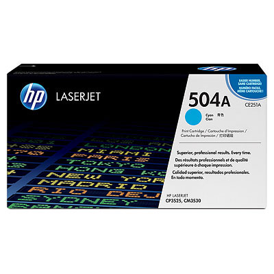 Toner HP 504A -&nbsp;azúrový (CE251A)