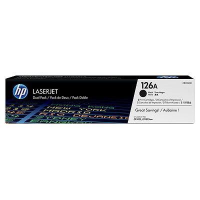 Toner HP 126A - čierny, dvojbalenie (CE310AD)