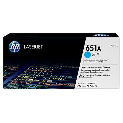 Toner HP 651A - azúrový (CE341A)