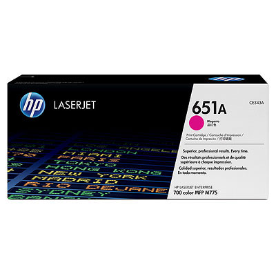 Toner HP 651A -&nbsp;purpurový (CE343A)