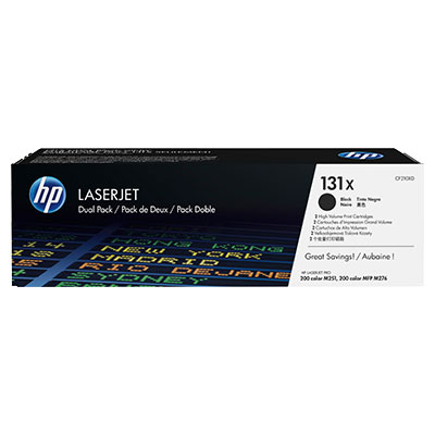 Toner HP 131X - čierny, dvojbalenie (CF210XD)