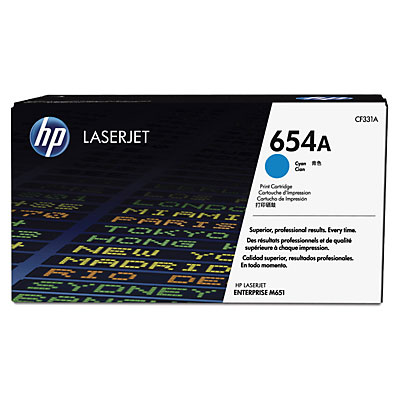 Toner HP 654A - azúrový (CF331A)