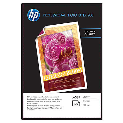 Fotopapier HP pre laserové tlačiarne - lesklý, 100 listov 10x15 cm (CG970A)