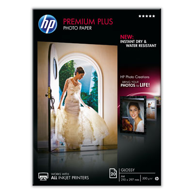 Fotografický papier HP Premium Plus -&nbsp;lesklý, 20 listov A4 (CR672A)