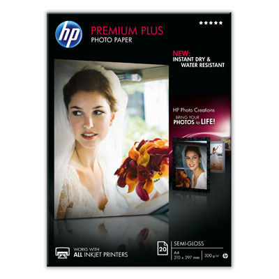 Fotografický papier HP Premium Plus -&nbsp;pololesklý, 20 listov A4 (CR673A)