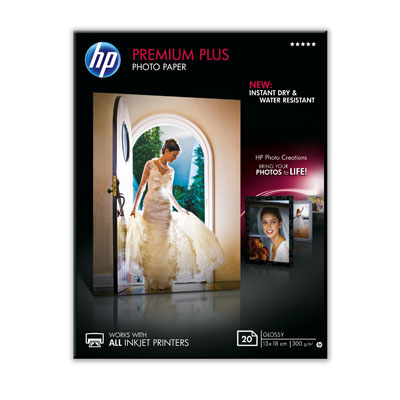 Fotografický papier HP Premium Plus - lesklý, 20 listov 13x18 cm (CR676A)