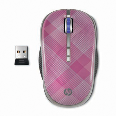 HP Bezdrôtová optická mobilná myš 2.4GHz (malinová) (LG143AA)