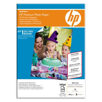 Fotografický papier HP Premium - saténovo matný, 20 listov A4 (Q5433A)