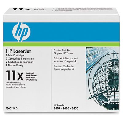 Toner HP 11X - čierny, dvojbalenie (Q6511XD)