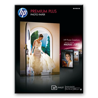 Fotopapier HP Premium Plus - lesklý, 25 listov 13x18 cm (bez okrajov) (Q6572A)