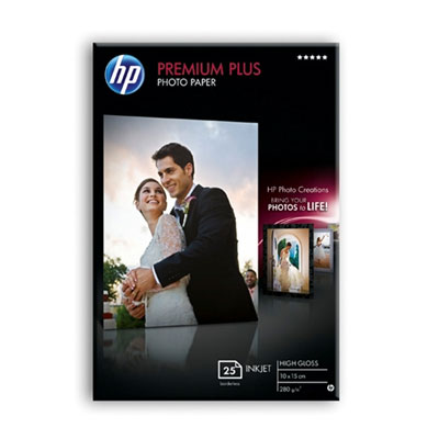 Fotopapier HP Premium Plus - lesklý, 25 listov 10x15 cm (bez okrajov) (Q8028A)