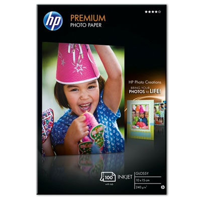 Fotografický papier HP Premium - lesklý, 100 listov 10x15 cm (Q8032A)