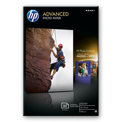 Fotografický papier HP Advanced - lesklý, 25 listov 10x15 cm (Q8691A)