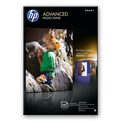 Fotografický papier HP Advanced -&nbsp;lesklý, 100 listov 10x15 cm (Q8692A)