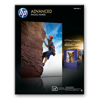 Fotografický papier HP Advanced - lesklý, 25 listov 13x18 cm (Q8696A)