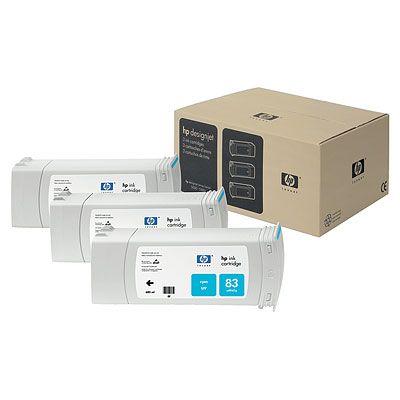 Atramentová náplň HP 83 - azurová, trojbalenie (C5073A)