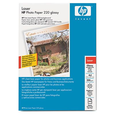 Fotografický papier HP pre laserové tlačiarne - lesklý, 100 listov A4 (Q6614A)