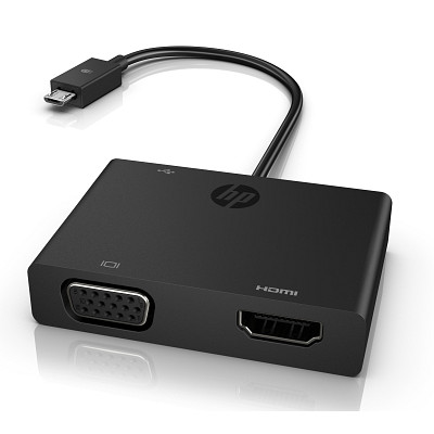 Adaptér HP mikro USB na HDMI/VGA (K2P81AA)