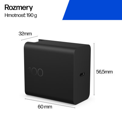 Napájecí adaptér HP 100 W USB-C GaN Wall Charger