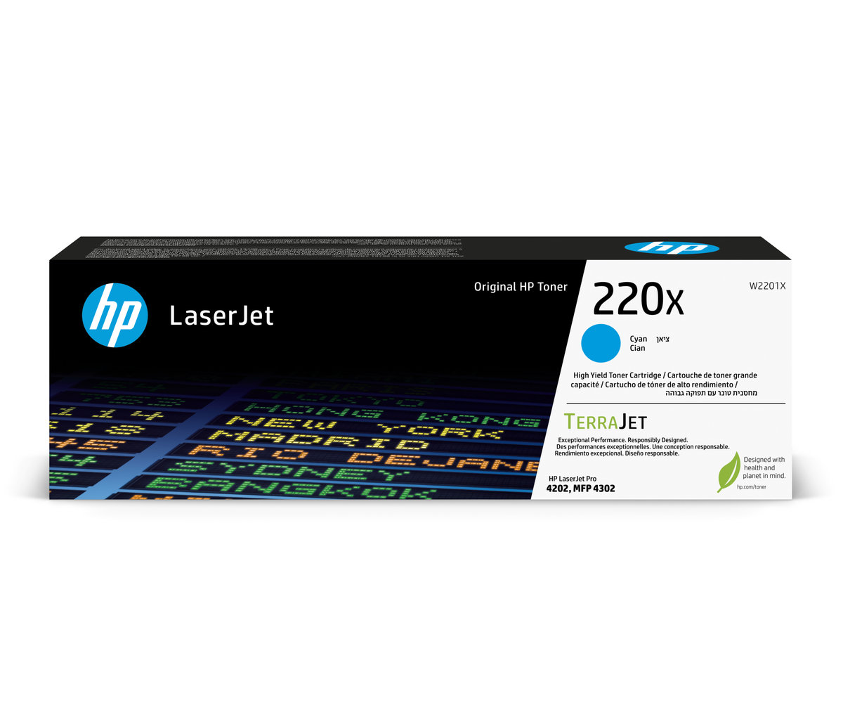 Toner HP 220X - azúrový (W2201X)