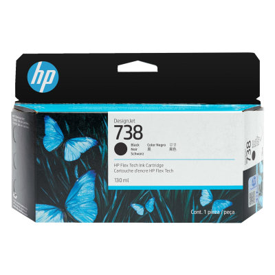 Atramentová náplň HP 738 -&nbsp;čierna (130 ml) (498N4A)