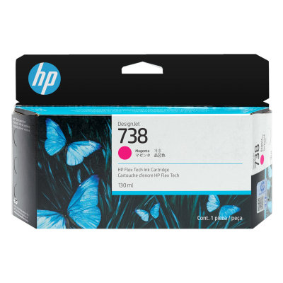 Atramentová náplň HP 738 -&nbsp;purpurová (130 ml) (498N6A)