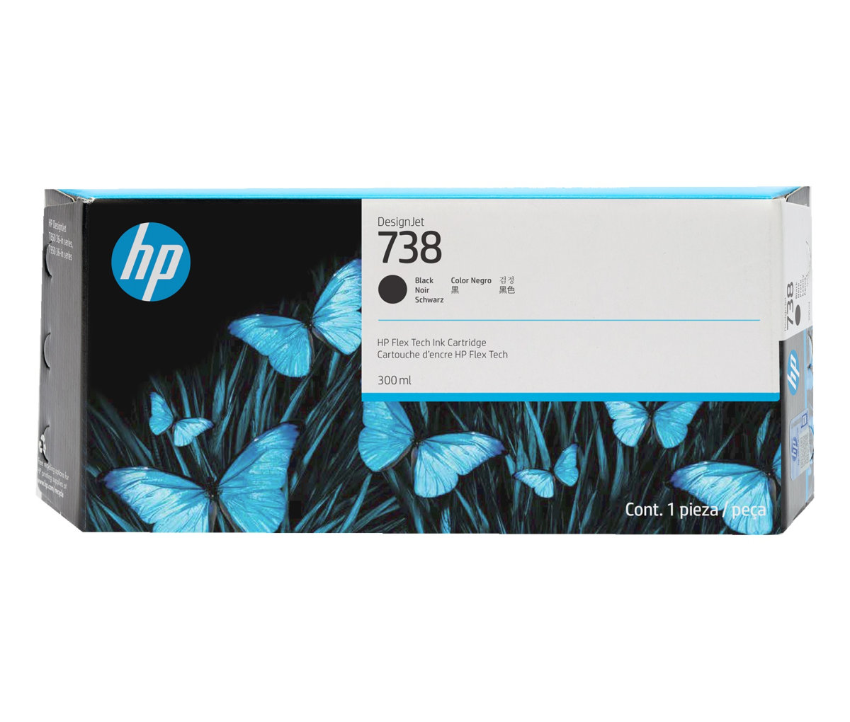 Atramentová náplň HP 738 - čierna (300 ml) (498N8A)