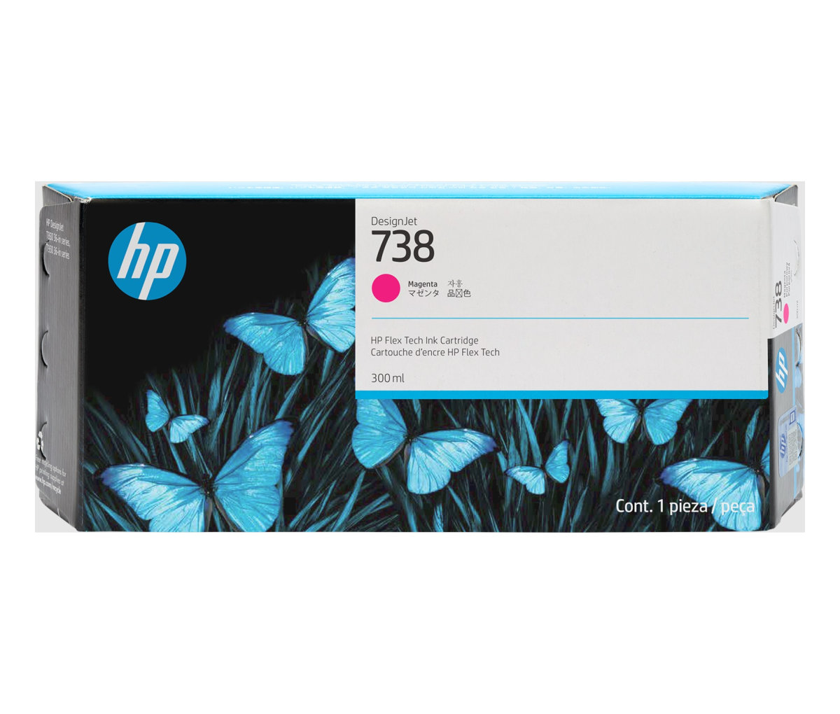 Atramentová náplň HP 738 - purpurová (300 ml) (676M7A)