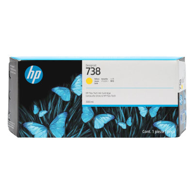 Atramentová náplň HP 738 - žltá (300 ml) (676M8A)