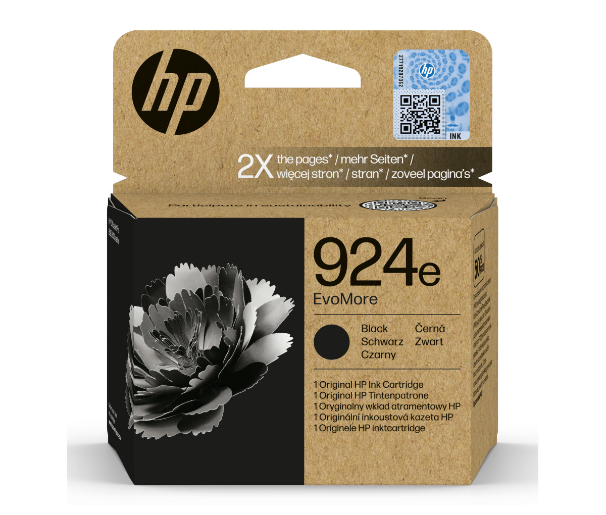 Atramentová náplň HP 924e EvoMore - čierna (4K0V0NE)