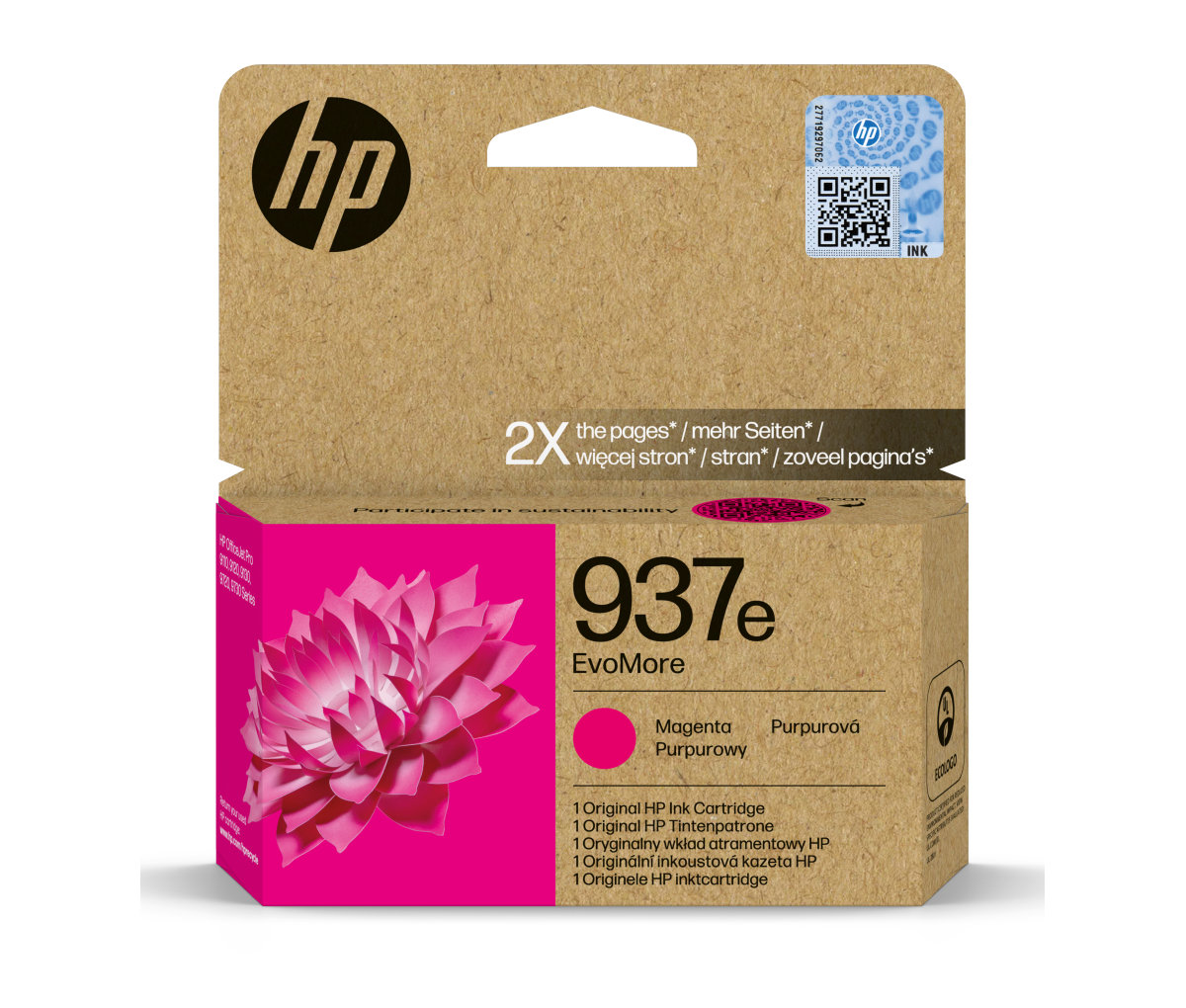 Atramentová náplň HP 937e EvoMore - purpurová (4S6W7NE)