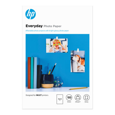 Fotografický papier HP -&nbsp;lesklý, 100 listov 10x15 cm (CR757A)