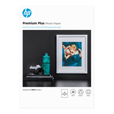 Fotografický papier HP Premium Plus -&nbsp;lesklý, 20 listov A4 (CR672A)