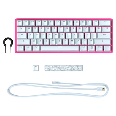 HyperX Alloy Origins 60 Pink - Mechanical Gaming Keyboard - HX Red (572Y6AA)