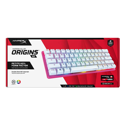 HyperX Alloy Origins 60 Pink - Mechanical Gaming Keyboard - HX Red (572Y6AA)