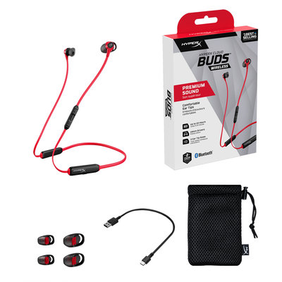 HyperX Cloud Buds Wireless Headphones (Red-Black) (4P5H7AA)