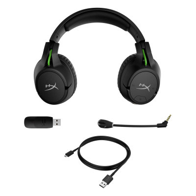 HyperX CloudX Flight - Wireless Gaming Headset - Xbox (Black-Green) (4P5J6AA)