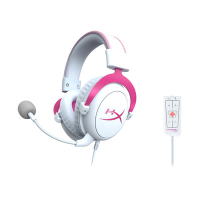 HyperX Cloud II - Gaming Headset (White-Pink) (4P5E0AA)