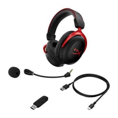 HyperX Cloud II - Wireless Gaming Headset (Black-Red) (4P5K4AA)