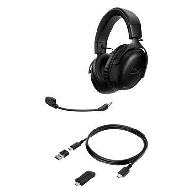 HyperX Cloud III Wireless - Gaming Headset (Black) (77Z45AA)