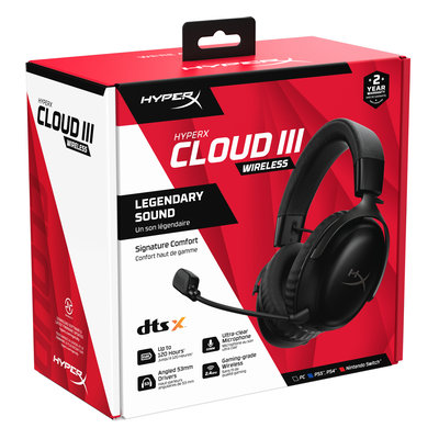 HyperX Cloud III Wireless - Gaming Headset (Black) (77Z45AA)