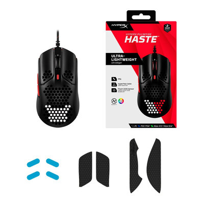 HyperX Pulsefire Haste - Gaming Mouse (Black-Red) (4P5E3AA)
